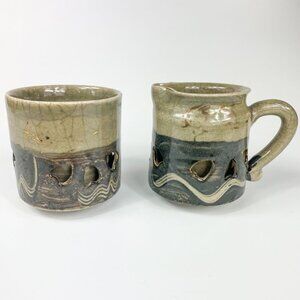 Somayaki Soma Ware Sugar Bowl and Creamer Set